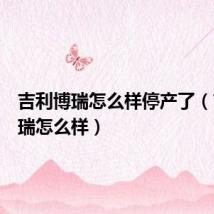 吉利博瑞怎么样停产了(吉利博瑞怎么样)
