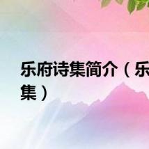 乐府诗集简介（乐府诗集）