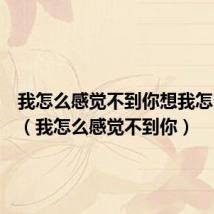 我怎么感觉不到你想我怎么回复(我怎么感觉不到你)