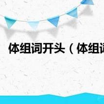 体组词开头（体组词）