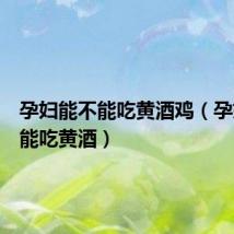 孕妇能不能吃黄酒鸡(孕妇能不能吃黄酒)