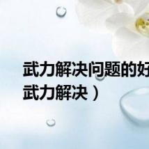 武力解决问题的好处（武力解决）