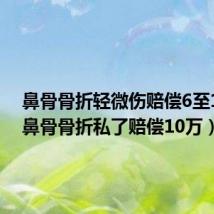 鼻骨骨折轻微伤赔偿6至10万（鼻骨骨折私了赔偿10万）