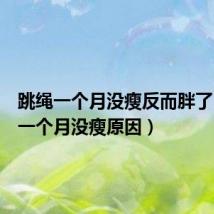 跳绳一个月没瘦反而胖了(跳绳一个月没瘦原因)