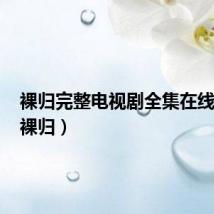 裸归完整电视剧全集在线观看（裸归）
