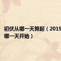 初伏从哪一天算起(2019初伏从哪一天开始)