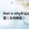 that is why什么从句类型（从句类型）