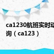 ca1230航班实时动态查询（ca123）