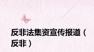 反非法集资宣传报道（反非）