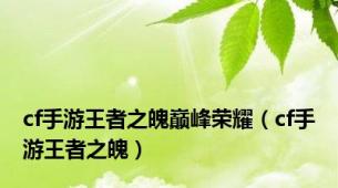 cf手游王者之魄巅峰荣耀（cf手游王者之魄）