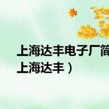 上海达丰电子厂简介（上海达丰）