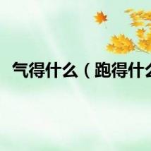 气得什么（跑得什么）