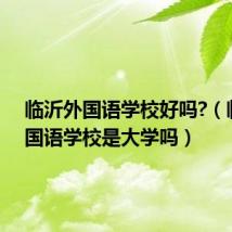 临沂外国语学校好吗?（临沂外国语学校是大学吗）