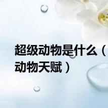 超级动物是什么（超级动物天赋）