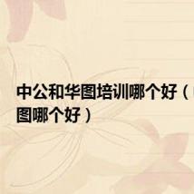 中公和华图培训哪个好(中公华图哪个好)