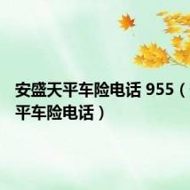 安盛天平车险电话 955(安盛天平车险电话)