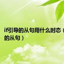 if引导的从句用什么时态（if引导的从句）