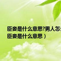 臣妾是什么意思?男人怎么说（臣妾是什么意思）