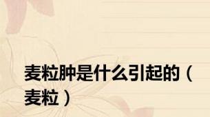 麦粒肿是什么引起的（麦粒）