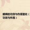 螺蛳的功效与作用害处（螺蛳的功效与作用）