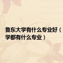 鲁东大学有什么专业好(鲁东大学都有什么专业)