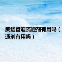 威猛管道疏通剂有用吗(管道疏通剂有用吗)
