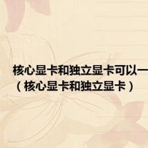 核心显卡和独立显卡可以一起用吗(核心显卡和独立显卡)