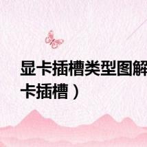 显卡插槽类型图解（显卡插槽）
