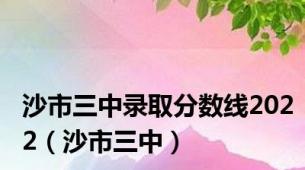 沙市三中录取分数线2022（沙市三中）
