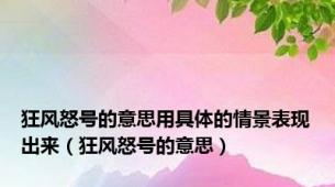 狂风怒号的意思用具体的情景表现出来（狂风怒号的意思）