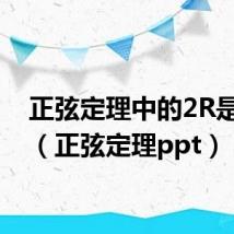 正弦定理中的2R是什么(正弦定理ppt)