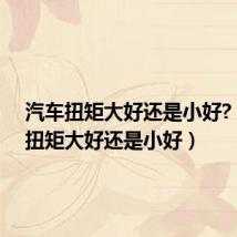 汽车扭矩大好还是小好?(汽车扭矩大好还是小好)