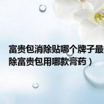富贵包消除贴哪个牌子最好(消除富贵包用哪款膏药)
