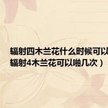 辐射四木兰花什么时候可以对话(辐射4木兰花可以啪几次)