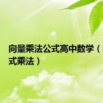 向量乘法公式高中数学(向量公式乘法)