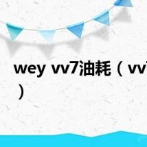 wey vv7油耗(vv7油耗)
