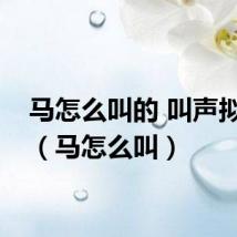 马怎么叫的 叫声拟声词(马怎么叫)