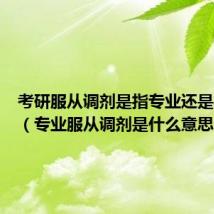 考研服从调剂是指专业还是学校啊(专业服从调剂是什么意思)