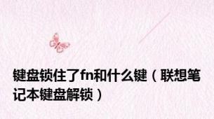 键盘锁住了fn和什么键（联想笔记本键盘解锁）
