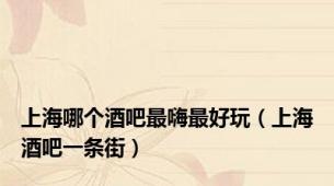 上海哪个酒吧最嗨最好玩（上海酒吧一条街）