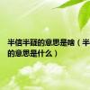 半信半疑的意思是啥（半信半疑的意思是什么）