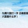 九横六竖打一字 正确答案（九横六竖是什么字）