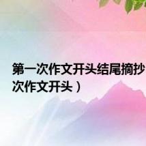 第一次作文开头结尾摘抄(第一次作文开头)