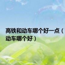 高铁和动车哪个好一点（高铁和动车哪个好）