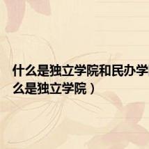 什么是独立学院和民办学院(什么是独立学院)