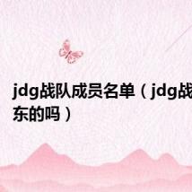 jdg战队成员名单(jdg战队是京东的吗)