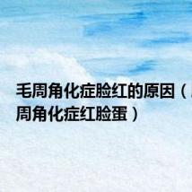 毛周角化症脸红的原因(脸部毛周角化症红脸蛋)