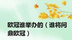 欧冠谁举办的（谁将问鼎欧冠）
