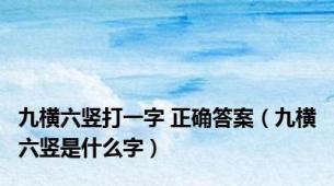 九横六竖打一字 正确答案（九横六竖是什么字）