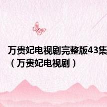 万贵妃电视剧完整版43集大结局(万贵妃电视剧)